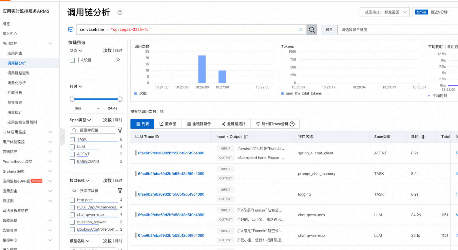 spring ai alibaba tracing